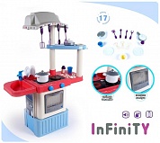 игрушечная кухня для девочек infinity с 17 аксессуарами