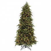 елка искусственная triumph нормандия стройная зеленая + 248 лампы 73789 215 см