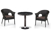 комплект плетеной мебели афина-мебель t601/y79a-w53 brown 2pcs