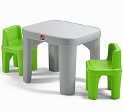детский столик с двумя стульями step2 854400