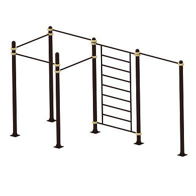 спортивный комплекс ysk55 пять турников и шведская стенка для дачи