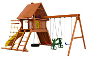 детский игровой комплекс sunrisesta ns5 с деревянной крышей
