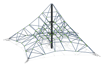 канатная пирамида кио-16 для уличной площадки