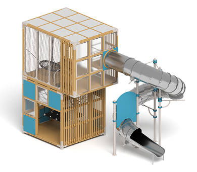 игровой комплекс кубики ик-199 для детской площадки