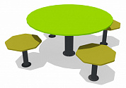 стол со стульчиками мг 2004 для игровой площадки