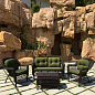 Плетеный комплект для отдыха Афина-Мебель LV520BG Brown/Green