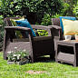 Комплект мебели Keter Corfu II Weekend Set коричневый садовый