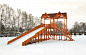 Зимняя деревянная горка Igragrad Snow Fox Макси скат 10 метров