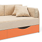 Одноярусная кровать Seven dreams Belden цвет дуб млечный оранжевый с ящиками