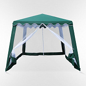 садовый шатер афина-мебель afm-1036na green (3x3/2.4x2.4)
