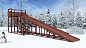 Деревянная зимняя горка CustWood Winter W9 скат 10 метров