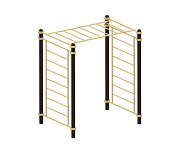 шведская стенка sport-fora ysk221 двойная с рукоходом для дачи