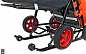 Санки-коляска Snow Galaxy City-1 на больших колёсах Ева Мишка со звездой на красном