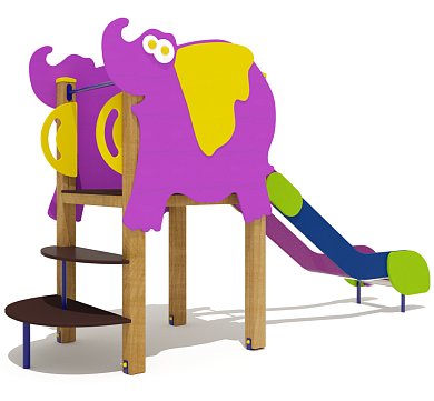 горка слоненок 08311.24 h=1000 для детской площадки