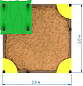 Деревянная песочница Igragrad с крышей модель 2