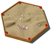 песочница шестигранная 05102 для детской площадки