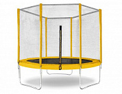 батут кмс trampoline 6 футов с защитной сеткой желтый