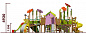 Игровой комплекс Дом Бабы-Яги 07095 для детей 4-6 лет для уличной площадки