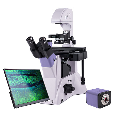 микроскоп levenhuk magus bio vd350 lcd биологический инвертированный цифровой