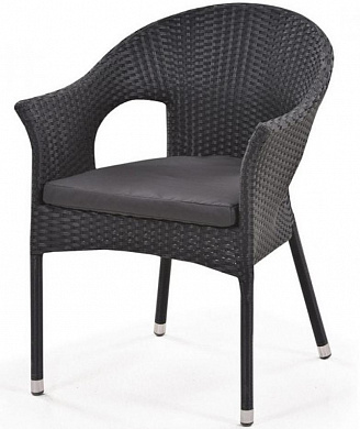 плетеное кресло афина-мебель y97a black
