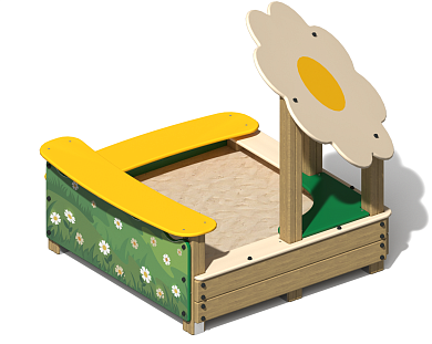 песочница ромашка пс-01.5 для детской площадки