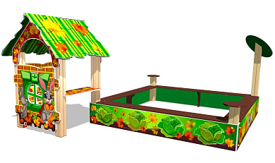 песочный дворик осень у1 п081 для детской площадки