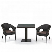 комплект плетеной мебели афина-мебель t605swt/y97b-w53 brown 2pcs