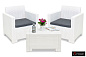 Комплект мебели B:rattan Nebraska Terrace Set стол+2 стула белый уличный