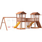Детская площадка Можга Спортивный городок 6 СГ6-Р912-Р923 с качелями и широким скалодромом крыша дерево