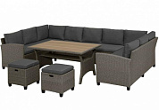 комплект плетеной мебели афина-мебель afm-370a dark grey