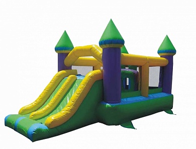 детский надувной коммерческий батут happy hop castle bouncer with double slides