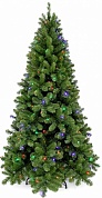 елка искусственная triumph санкт-петербург мультиколор зеленая + 288 ламп 73926 230 см