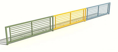 ограждение металлическое трехцветное для детской площадки