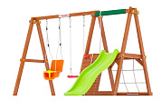 деревянные качели савушка toosun 1 с качелями люкс для дачи