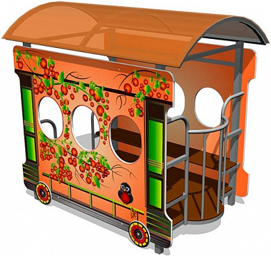 игровой макет вагон-рябинка им084 для детских площадок