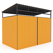 навес для 2х контейнеров 21002.24 с воротами для мусорных баков