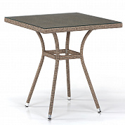 плетеный стол афина-мебель t282bnt-w56-70x70 light brown
