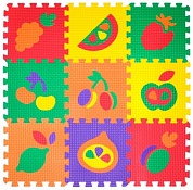 мягкий пол пазл babypuzz набор фрукты 33x33x1см 9 плит для детской комнаты