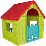 детский игровой дом keter складной foldable playhouse green/red