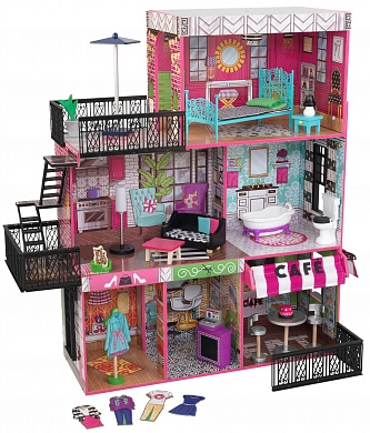 Большой кукольный дом Paremo для Барби Бруклинский лофт