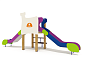 Горка двойная Печка 08410.24 для детской площадки