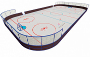 хоккейная коробка (20000 х 40000) ламинированная фанера 15004 для спортивной площадки