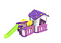 Игровой домик Toy Monarch CHD-356 с горкой, забором и мебелью