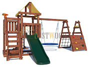 детская деревянная площадка custwood junior color jc14 для дачи