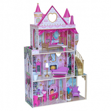 большой кукольный дом kidkraft розовый замок для барби
