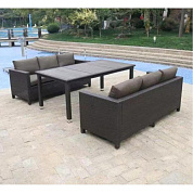 комплект плетеной мебели афина-мебель t347/s65a-w53 brown