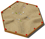 песочница шестигранная 05103 для детской площадки