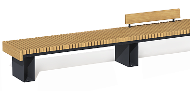 скамья пм-04.7 со спинкой для парка
