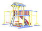 Детская деревянная площадка Савушка 15 color-9 для дачи