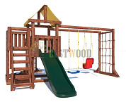 детская деревянная площадка custwood junior color jc13 для дачи